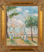 Andre Gisson, Lakeside Impressionist Scene