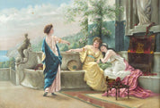 Timeless Masterpiece Oil Painting Three Ladies in the Roman Temple of Vesta