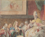 Jean Louis Bezard, "Pope gregory vii suppresses the excommunication of emperor henry iv".