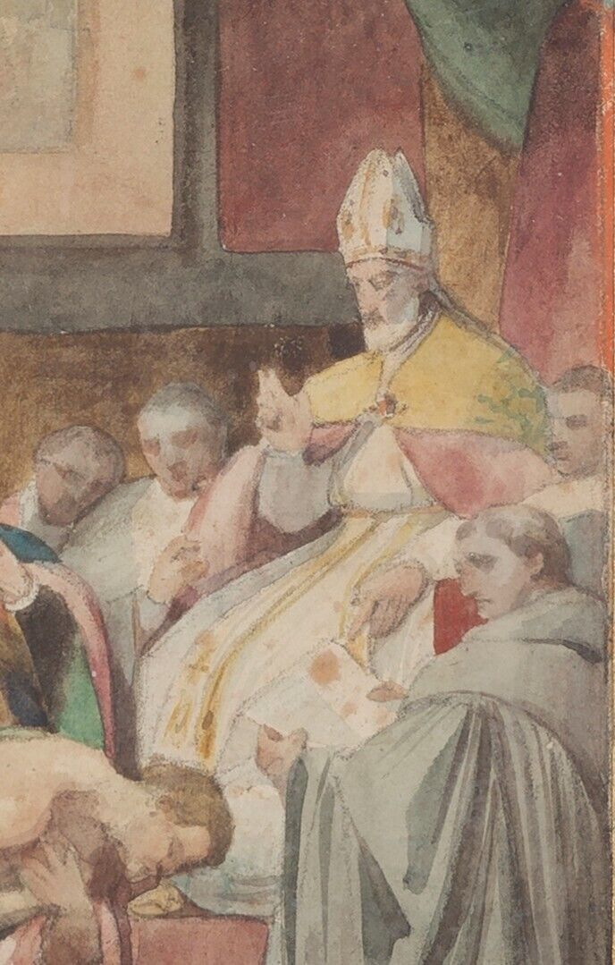 Jean Louis Bezard, "Pope gregory vii suppresses the excommunication of emperor henry iv".