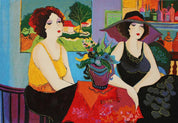 Patricia Govezensky Signed Expressionist Portrait Serigraph Titled "Esco Bar"