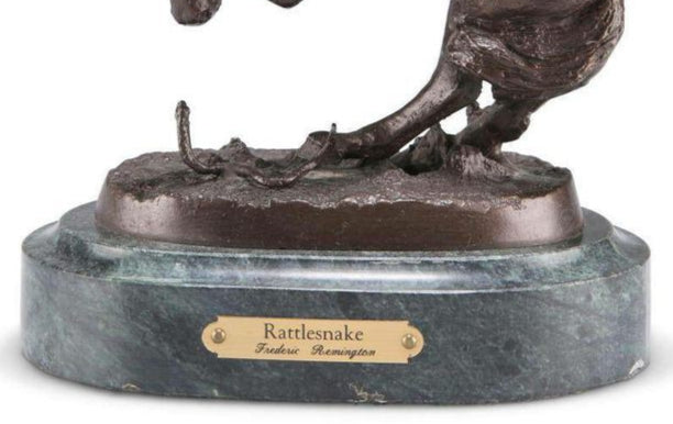 After Frederic Remington – "Rattlesnake" Bronze Sculpture