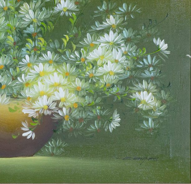 Mid-Century Floral Painting