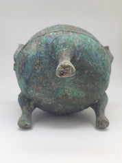 Ding - Large Bronze Ritual Tripod Food Vessel