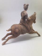 Chinese Tang Dynasty Horsewoman Pottery Terracotta Figure