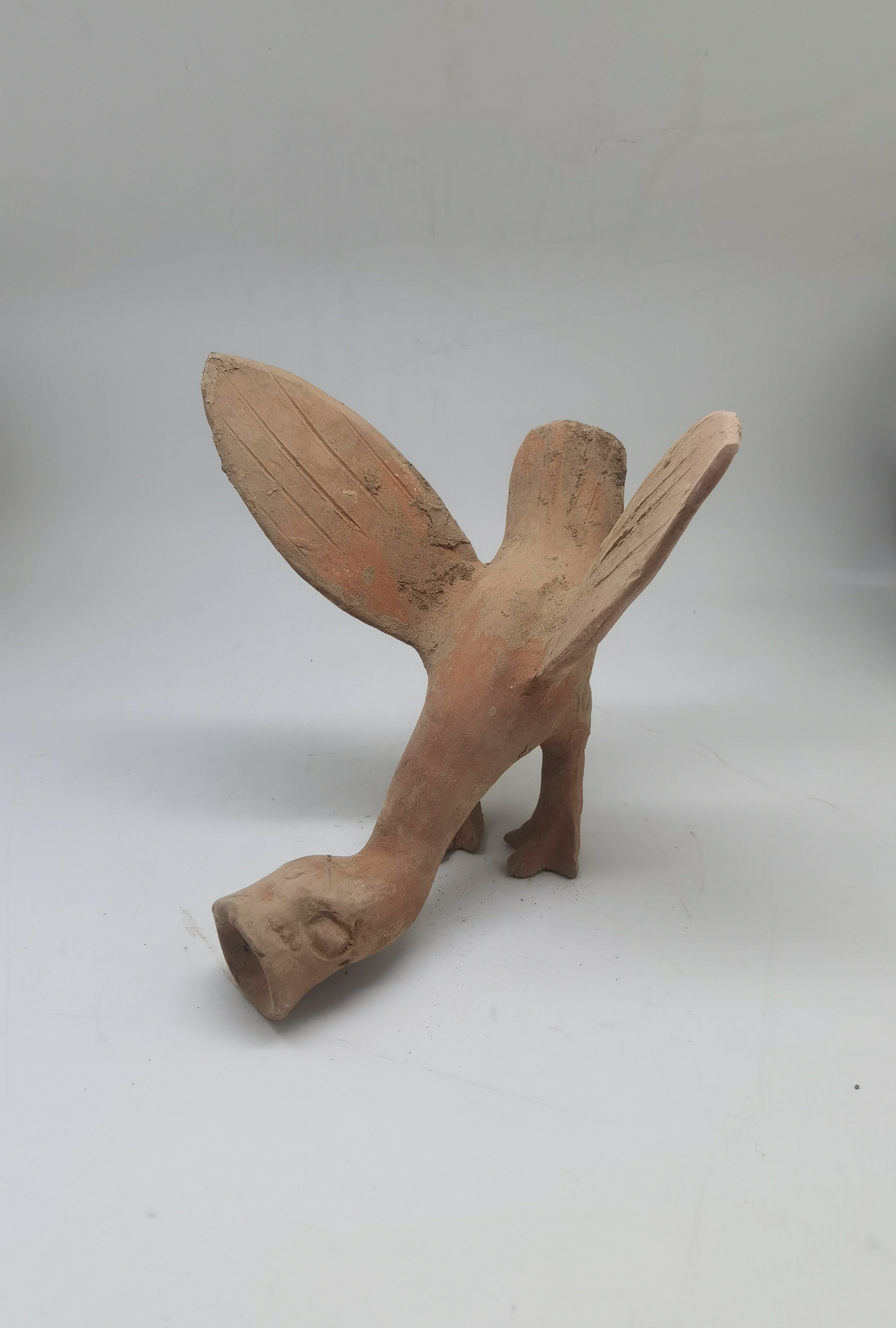 Han Dynasty Terracotta Sculpture of a Flying Bird