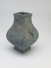 Chinese Bronze Square Hu Vase