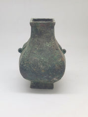 Chinese Bronze Square Hu Vase