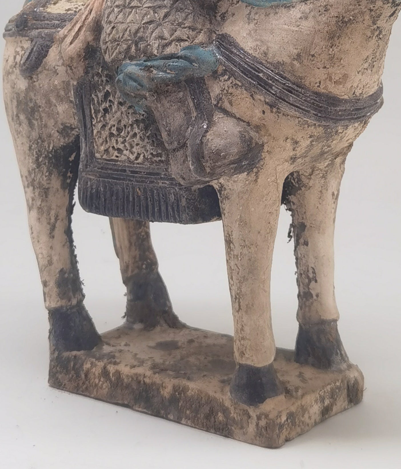 Ming Dynasty Moulded Terracotta Figure of a Male Rider on Horseback