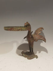 Bronze Lamp with Bird and Serpent Motif