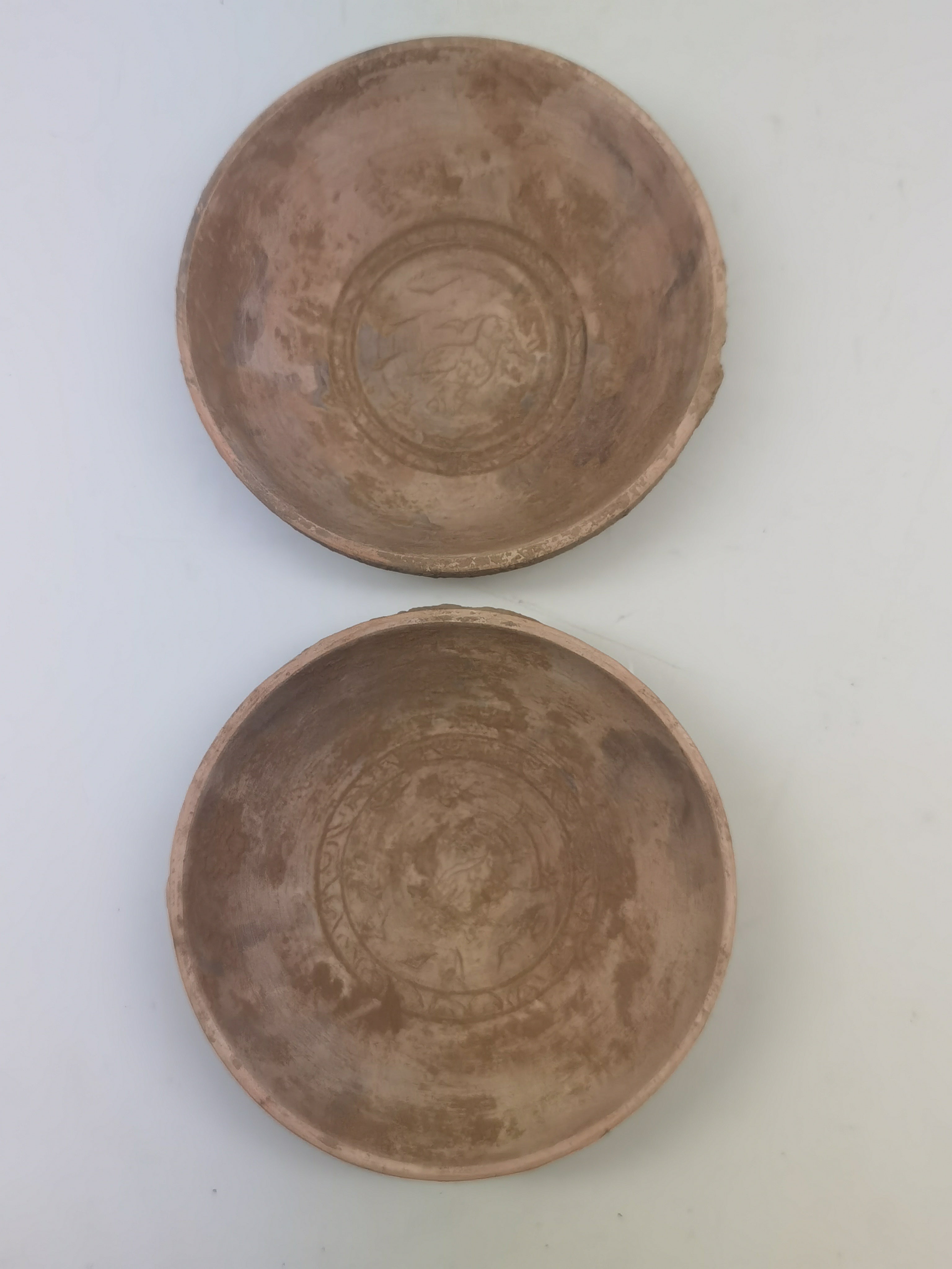 Byzantine Sgraffito Pottery Bowls with Bird Motifs