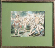 Antique Painting (After) Gérard De Lairesse, ''Mars And Venus'' 1708