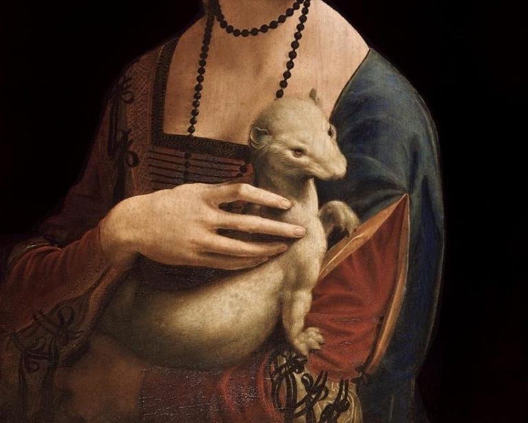 Old Masters Print - After Leonardo Da Vinci "Lady With An Ermine"