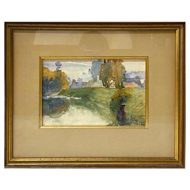 Framed Work On Paper by Paul Pascal ''Landscape''