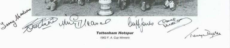 Tottenham Hotspur 1962 FA Cup Winners Multi-Signed Photograph