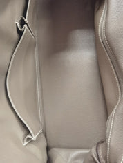 Hermès 2009 Etoupe Veau Taurillon Clemence Kelly 42 Shoulder Handbag with Palladium Hardware