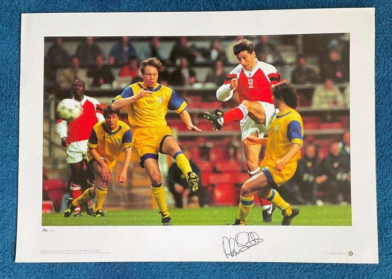 Alan Smith Signed 22x16 "Cup Kings" Series - European Cup Winners' Cup Final 1994