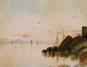 George William Whitaker 'Harbor landscape'