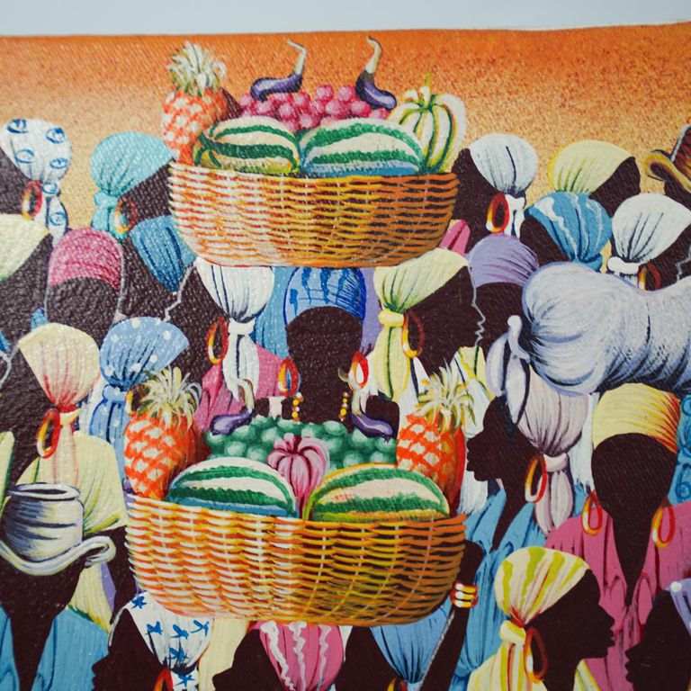 Jean Claude Blanc 'Haitian Market Scene'