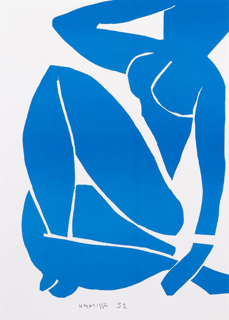 Henri Matisse Blue Nude 1952 Serigraph Signed In The Plate