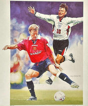 Teddy Sheringham 24x18 Montage Print by Artist Gary Keane
