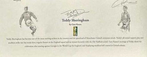 Teddy Sheringham 24x18 Montage Print by Artist Gary Keane