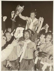 Ron Harris Signed 22x16 1971 European Cup Winners' Cup Final Replay Black and White Print