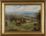 Antique Signed Countryside Painting 19th Century