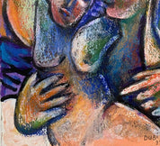 Signed Pastel on Paper Drawing "Genesis" by Canadian Artist Dubie Arie