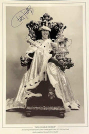 Charlie George Signed 18x12 Black &amp; White Photo – Arsenal FA Cup Legend