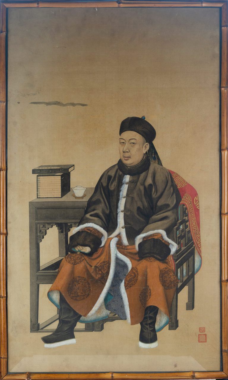 Seated Portrait of a Man in Traditional Attire