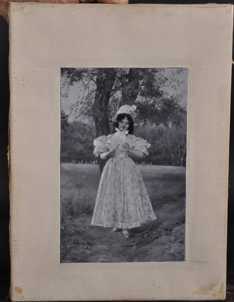 Maurice Levis 'Young Girl Holding A Flower'