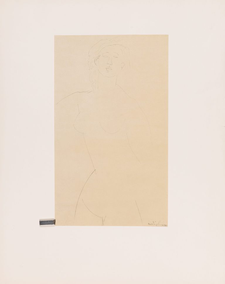 Lithograph Print of a Female Nude Figure by Amedeo Modigliani