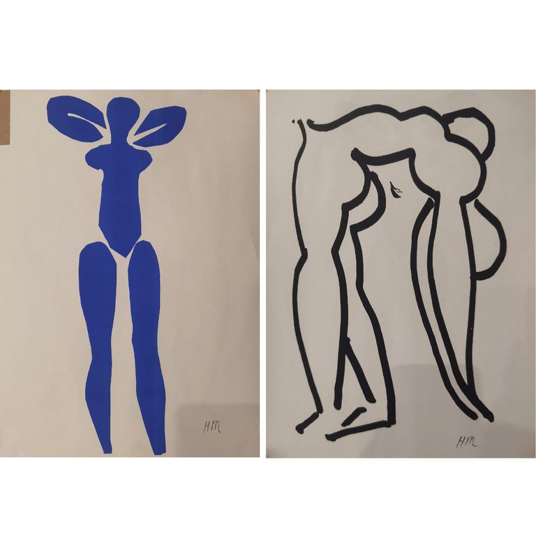 Henri Matisse, "L'Acrobate" & "Standing Blue Nude" from Verve Suite