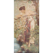 Original Vintage Painting - Composition with Female Figure