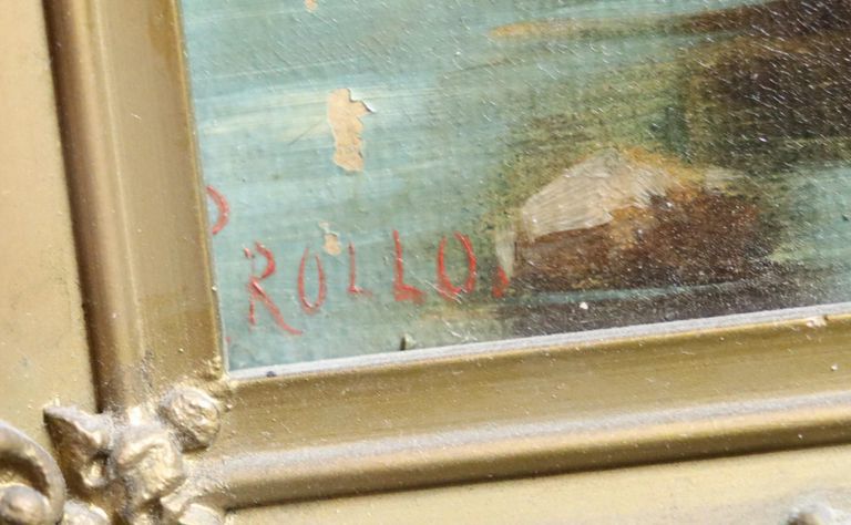 Original Vintage Painting - Composition with Female Figure