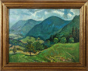 Original Oil Painting - Hilly Landscape