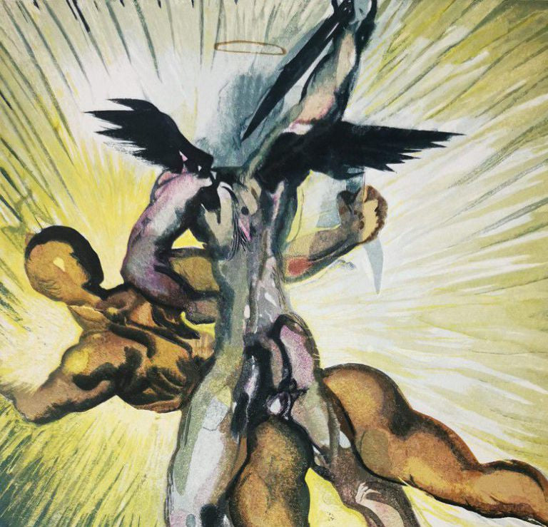 Salvador Dali (after) "Purgatory, canto 8 -Guardian angels of the valley"