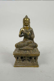 Bronzed Metal Figure of Buddha