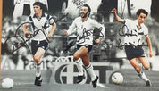 Tottenham Hotspur FC Steve Perryman, Ricky Villa & Ossie Ardiles Signed 12x12 Colour Montage Photo