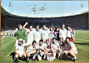 Billy Bonds Signed 16x12 Inch Colour Photo – West Ham United FA Cup Celebration