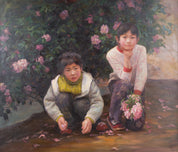 The rose blooms