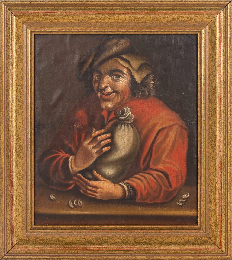 17th/18th century 'Man with Money Sack (Mann mit Geldsack)'