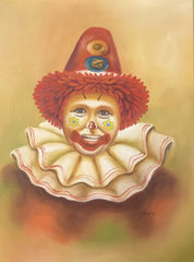 Trudy Mitchakes Vintage Oil Painting  The Happy Clown
