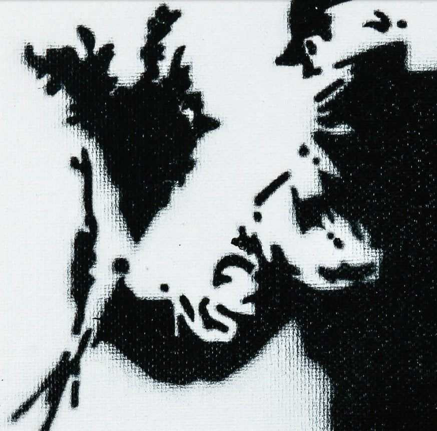 Banksy 'Flower Throwing Hand'