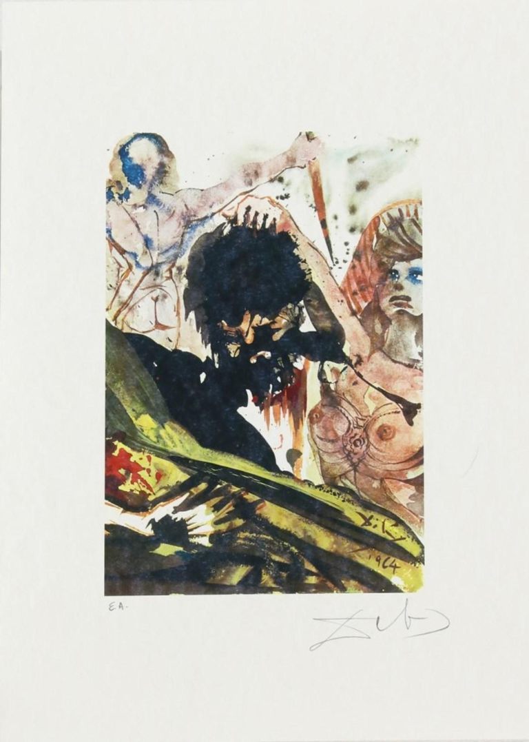 Signed Modern Lithography 'Mark 6; 27 - 28 z teki', by Salvador Dalí