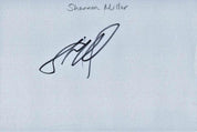 Shannon Miller Signed 6x4 White Card