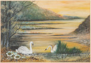 F.W. Travers – Swans on a Lake (1922)