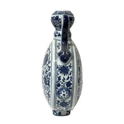 Antique Qianlong Period Large Blue and White Garlic-Head Moon Flask Vase