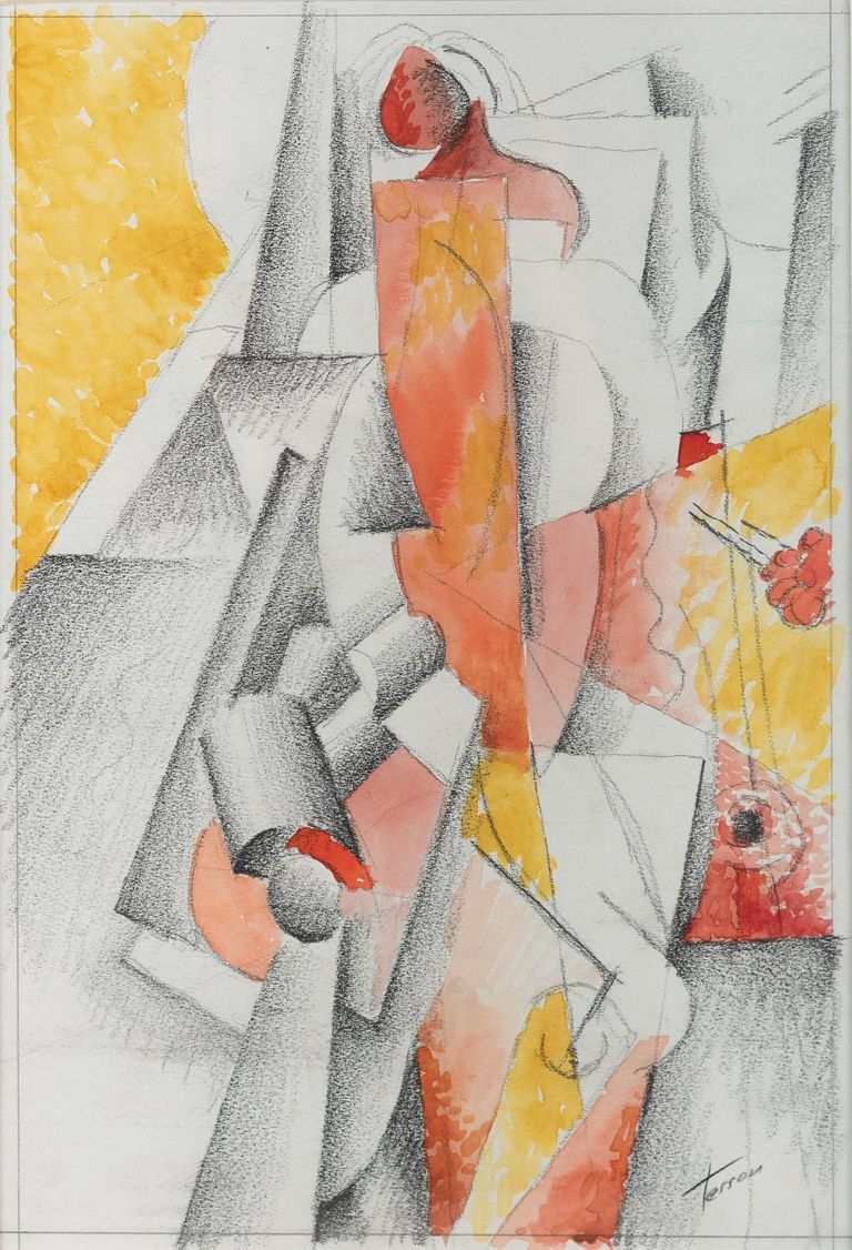 Georges Tesson, "Cubist composition"